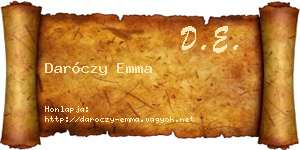 Daróczy Emma névjegykártya