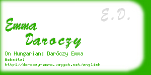emma daroczy business card